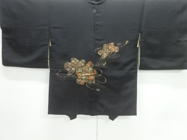 JAPANESE HAORI / WOVEN KIKU & UME